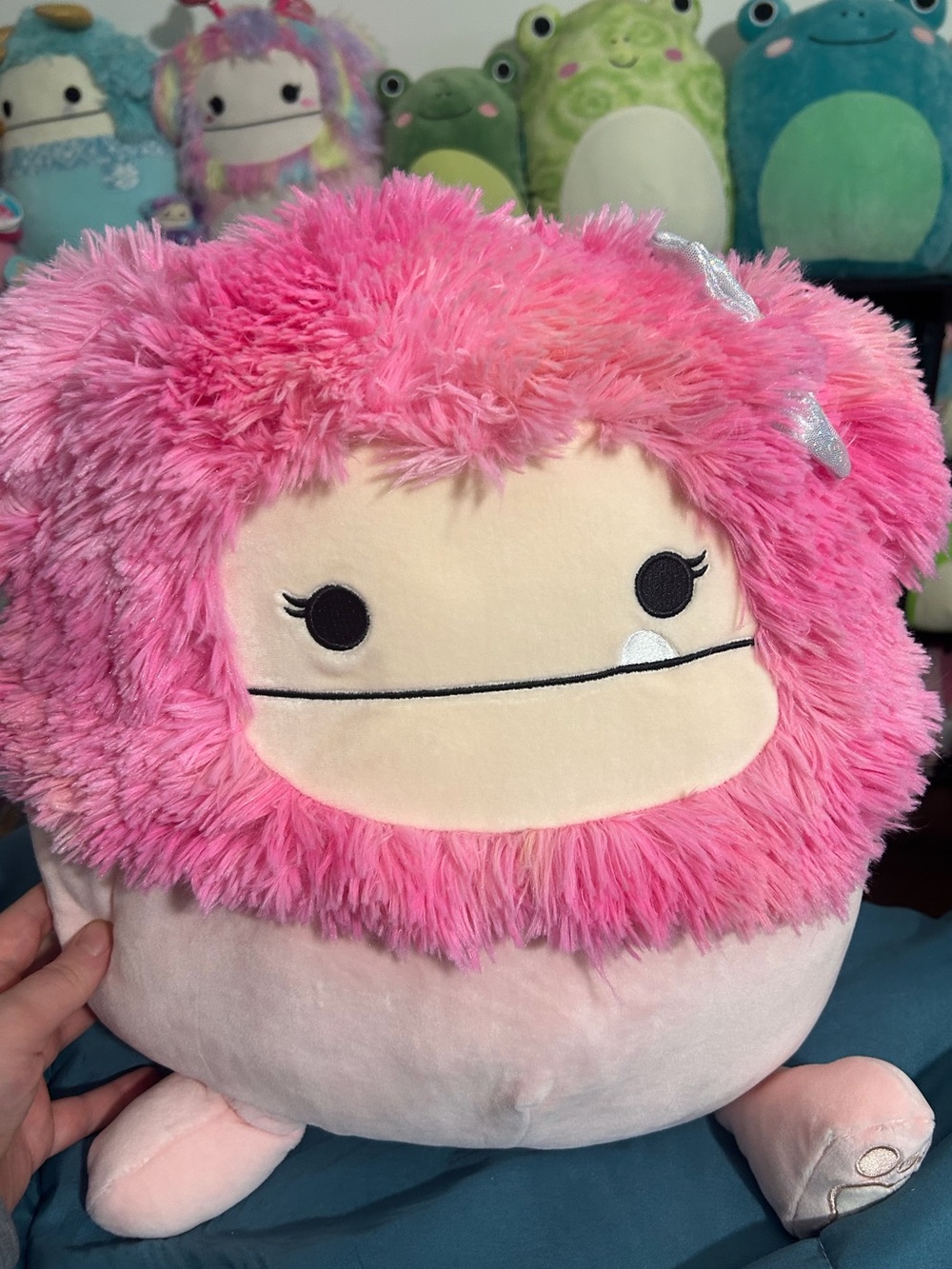 Brand New! Baby pale pink Caparinne the Bigfoot with Bow